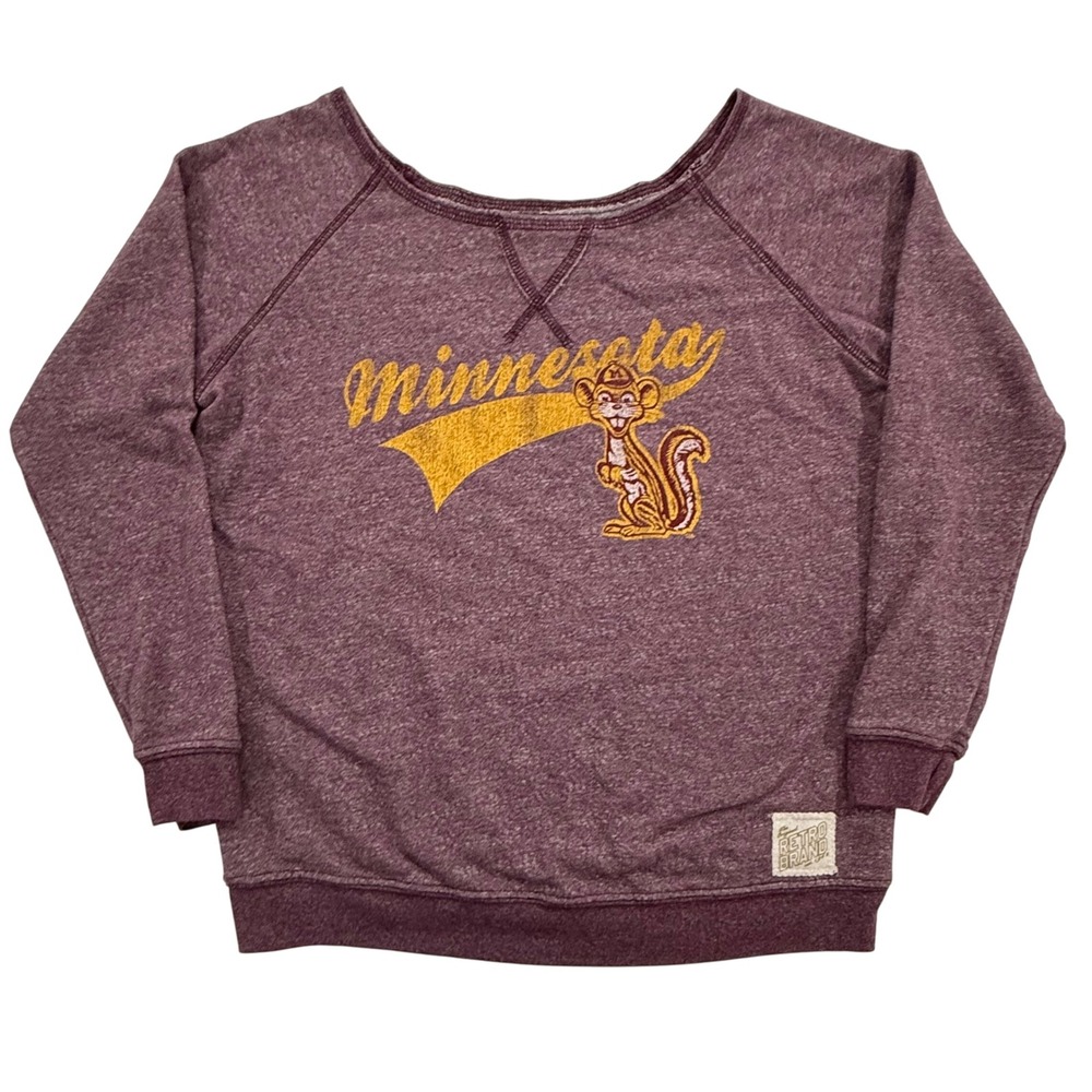 Retro Brand Minnesota Gophers Sweatshirt Women's Small Long Sleeve W364